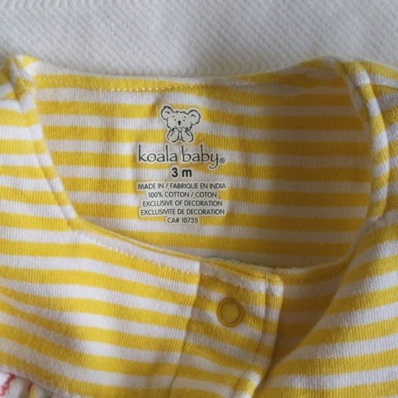 koala baby butterfly snap bubble romper playsuit 3 months baby girl - Picture 3 of 5